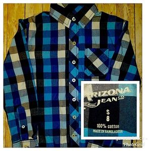 Arizona Jean Co Plaid Button Down Shirt